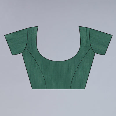 green-printed-georgette-saree-with-crochet-border