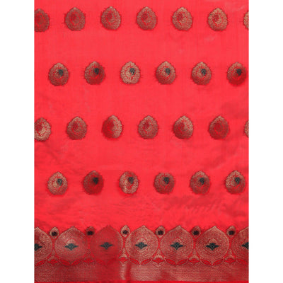 Maroon Woven Organza Saree