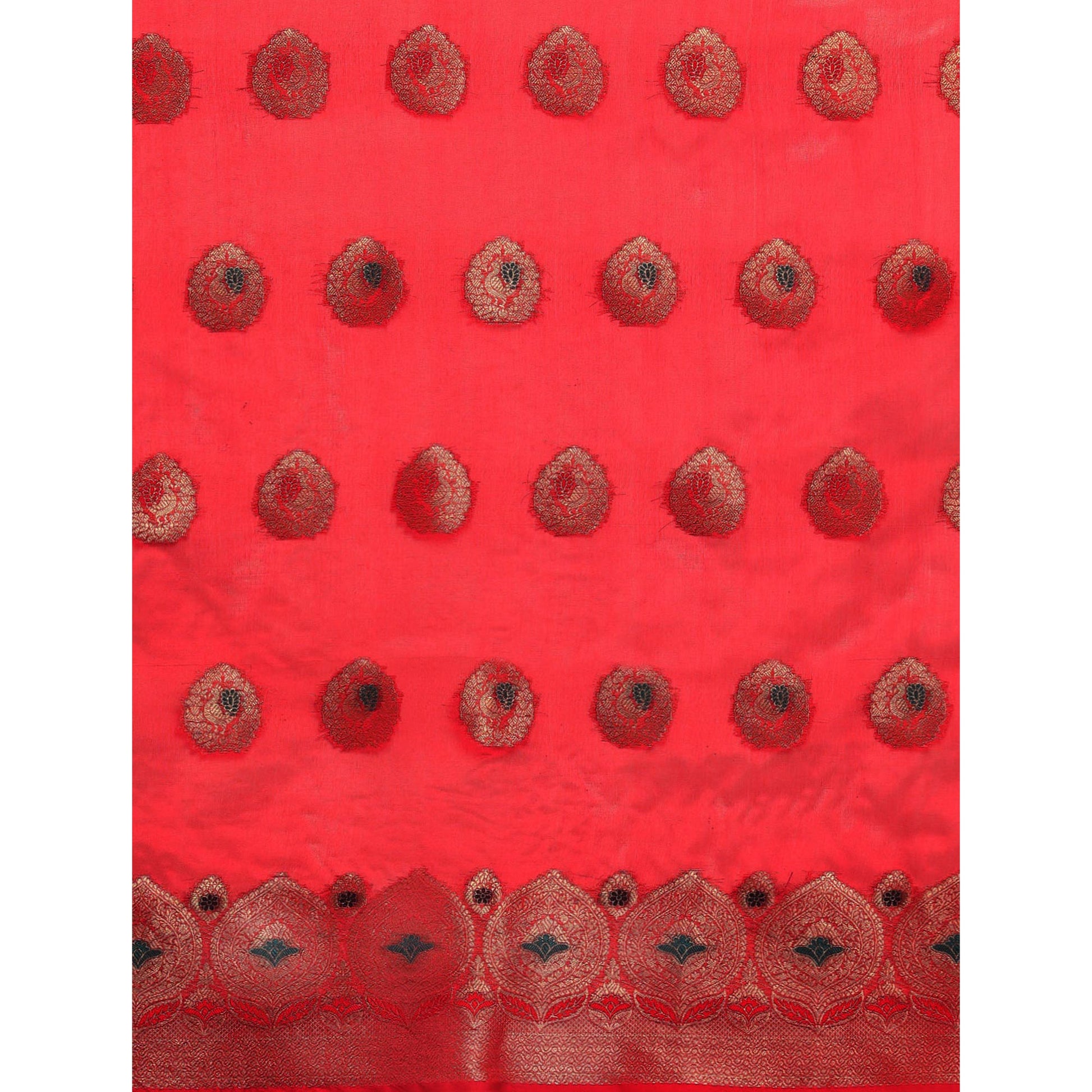 Maroon Woven Organza Saree