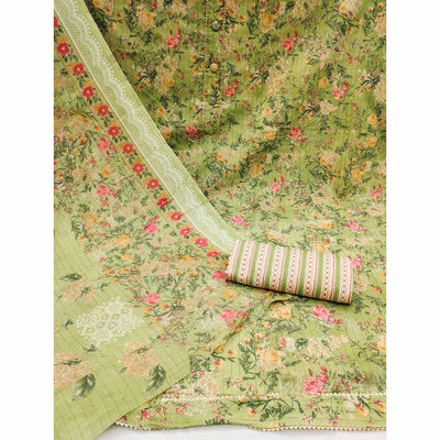 green-floral-printed-printed-poly-cotton-dress-material