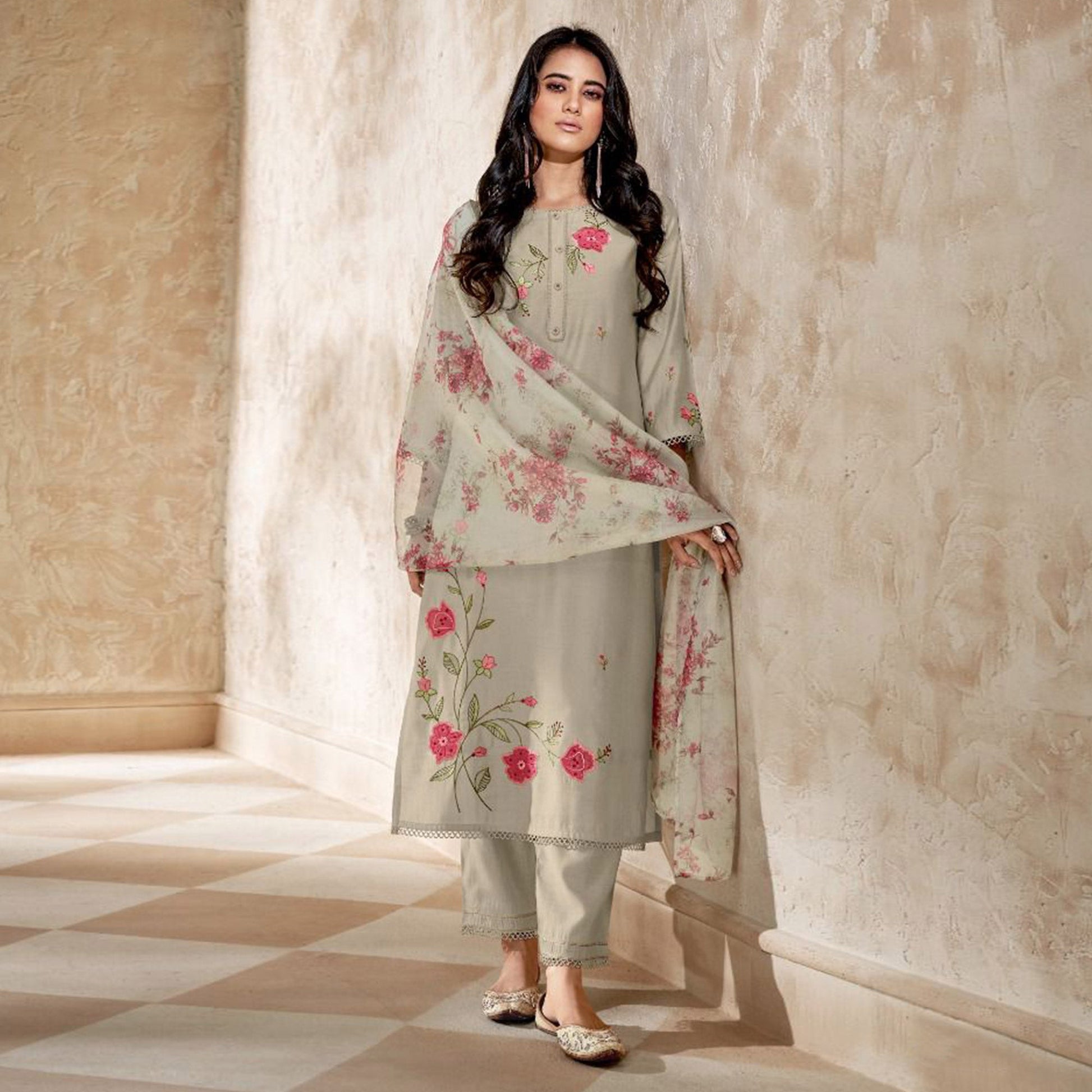 grey-floral-embroidered-viscose-suit