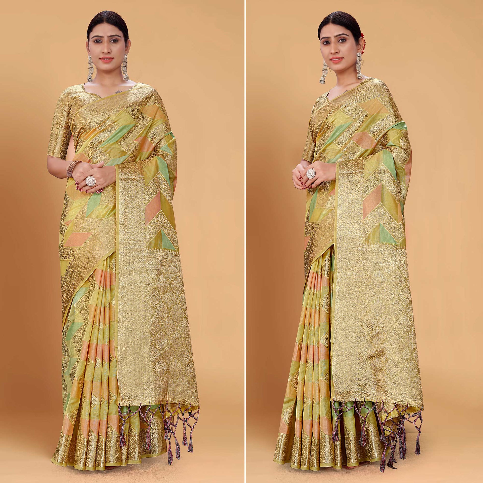 green-woven-organza-saree-with-tassels-14