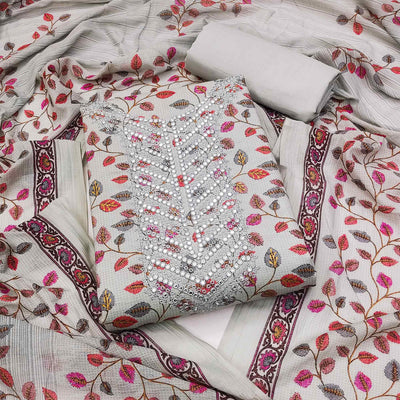 grey-floral-printed-mirror-work-pure-cotton-dress-material