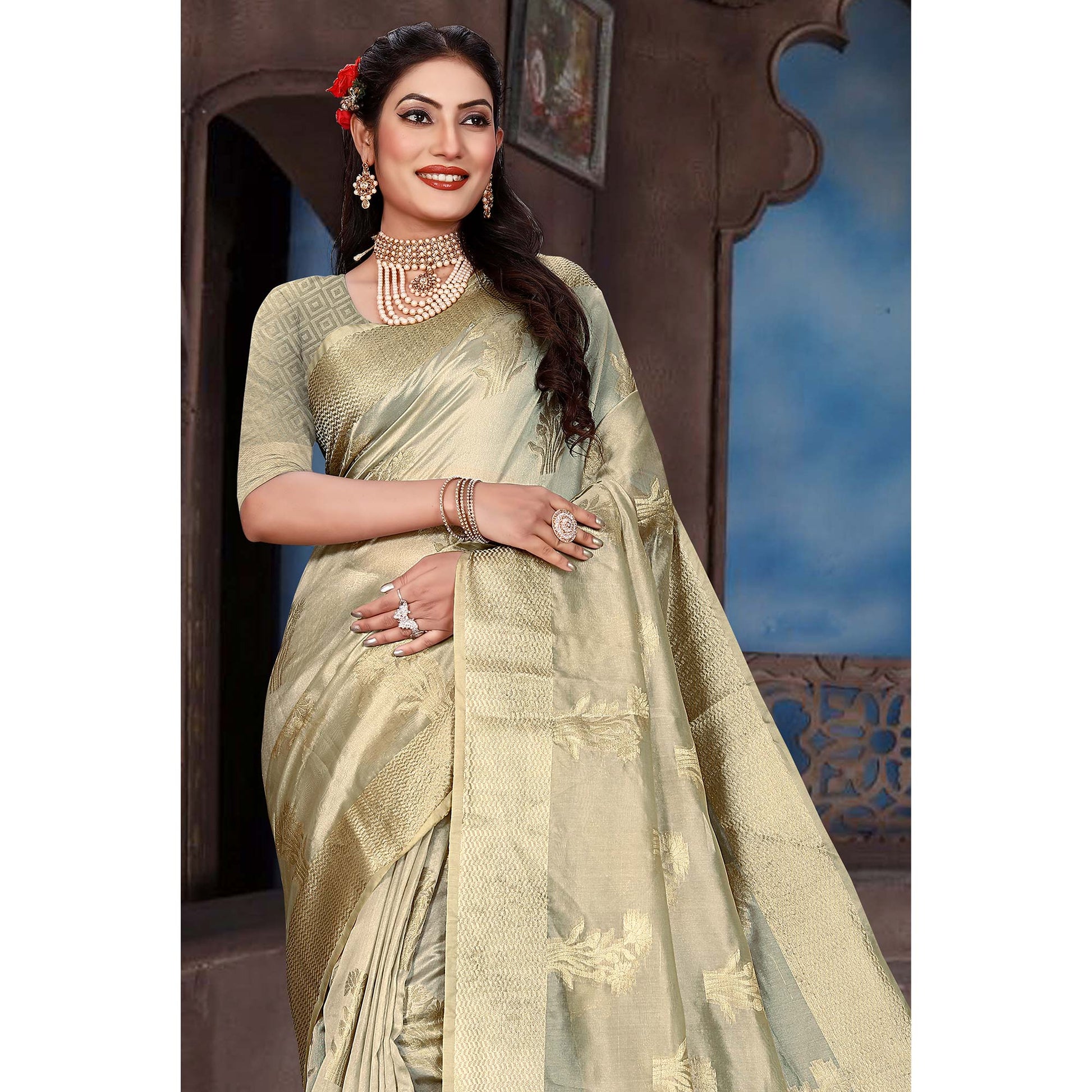 10grey-floral-woven-organza-saree