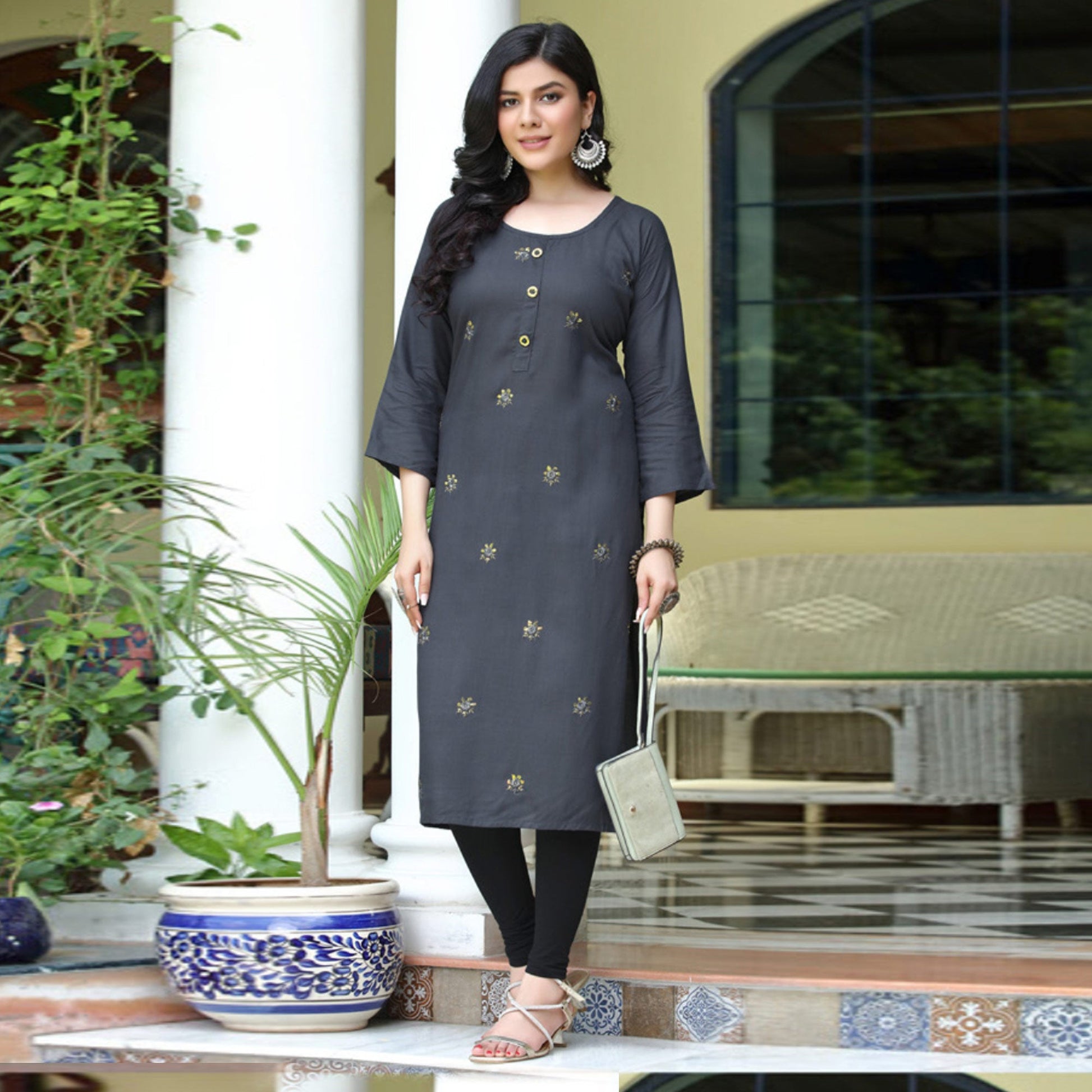 grey-embroidered-rayon-kurti-2