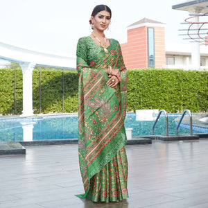 b-green-floral-digital-printed-cotton-silk-saree