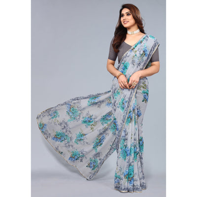 grey-floral-printed-georgette-saree-5
