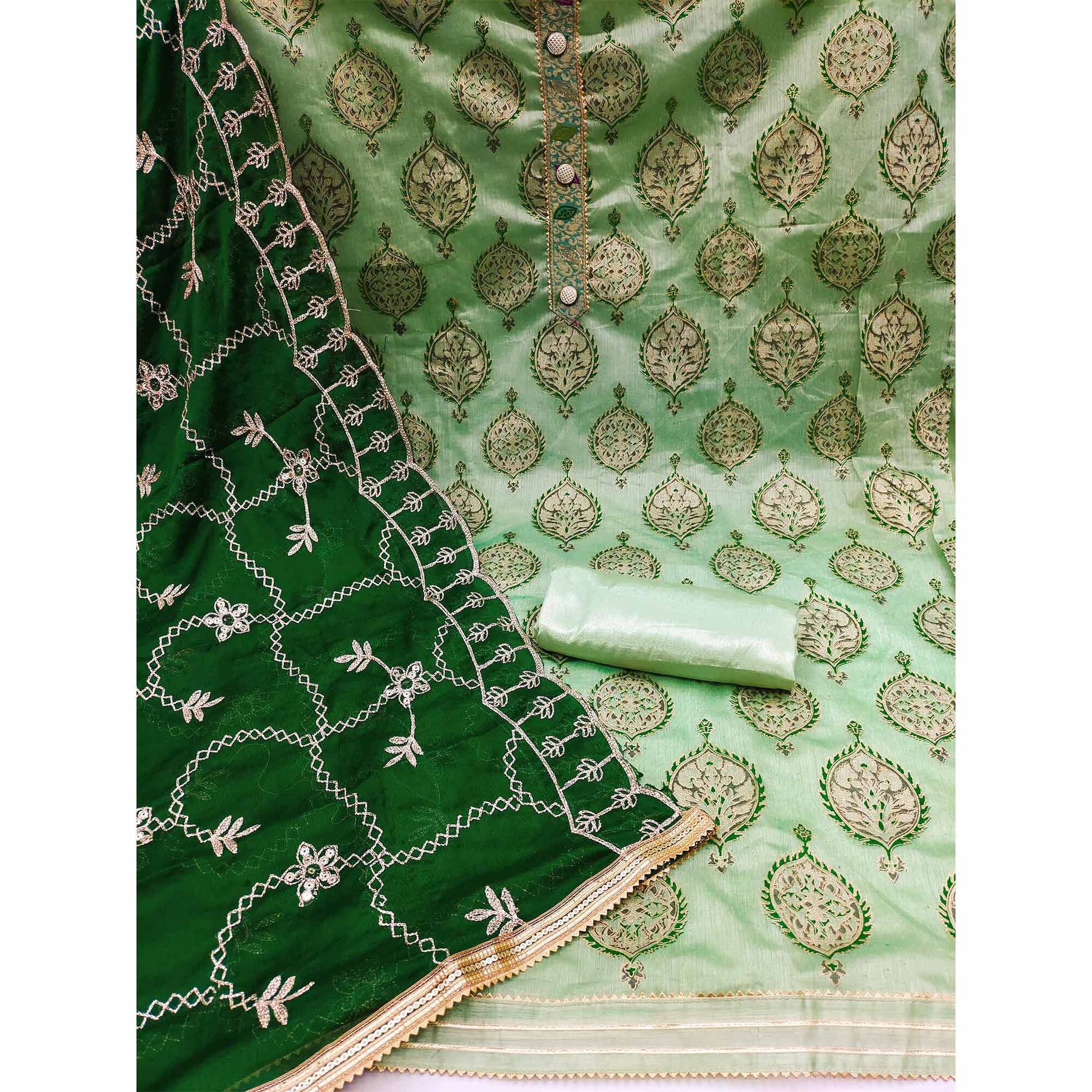 green-embroidered-chanderi-dress-material-6