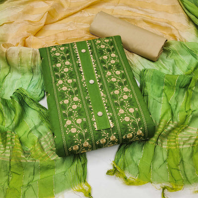 green-floral-embroidered-poly-cotton-dress-material
