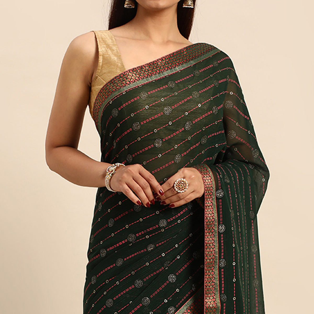 green-foil-printed-zomato-saree