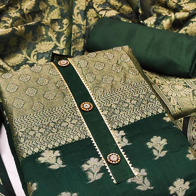 5-green-floral-woven-banarasi-silk-dress-material