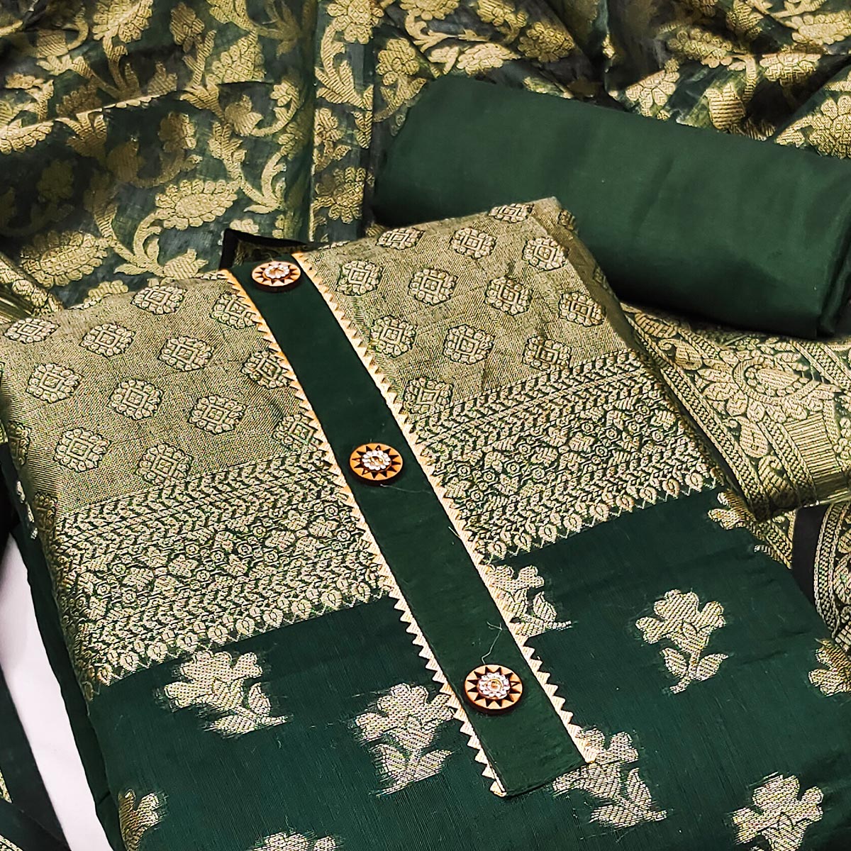 5-green-floral-woven-banarasi-silk-dress-material