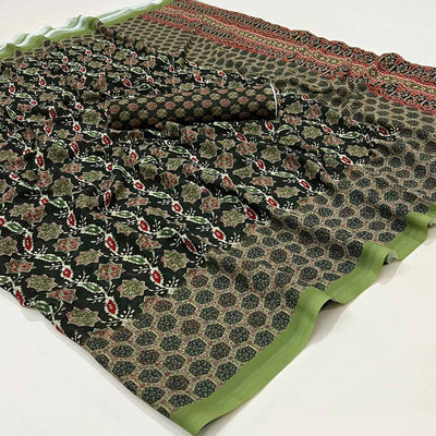 green-floral-digital-printed-georgette-saree-3