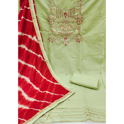 4-green-embroidered-chanderi-dress-material