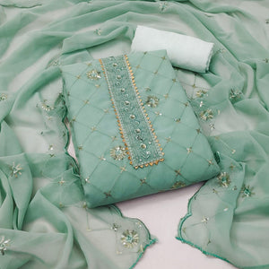 green-embroidered-sequins-georgette-dress-material