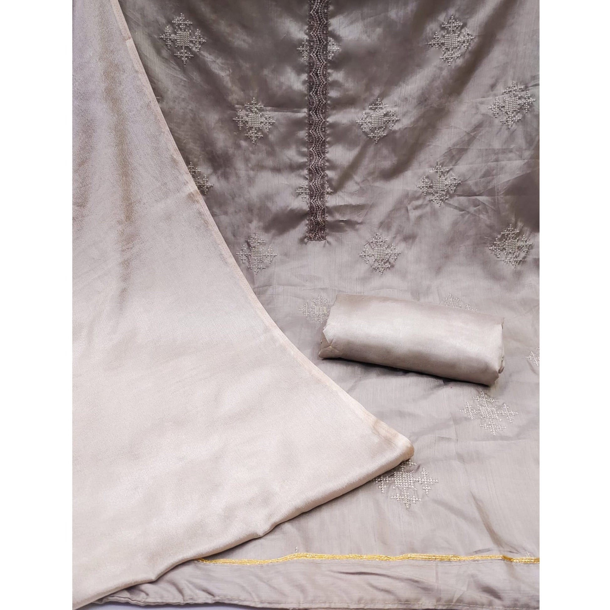 grey-embroidered-raw-silk-dress-material