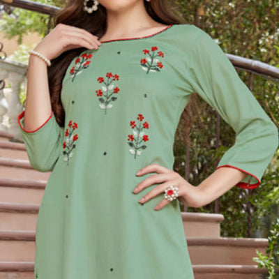 green-embroidered-rayon-kurti-1