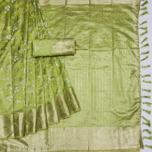 green-woven-organza-saree-with-tassels-5