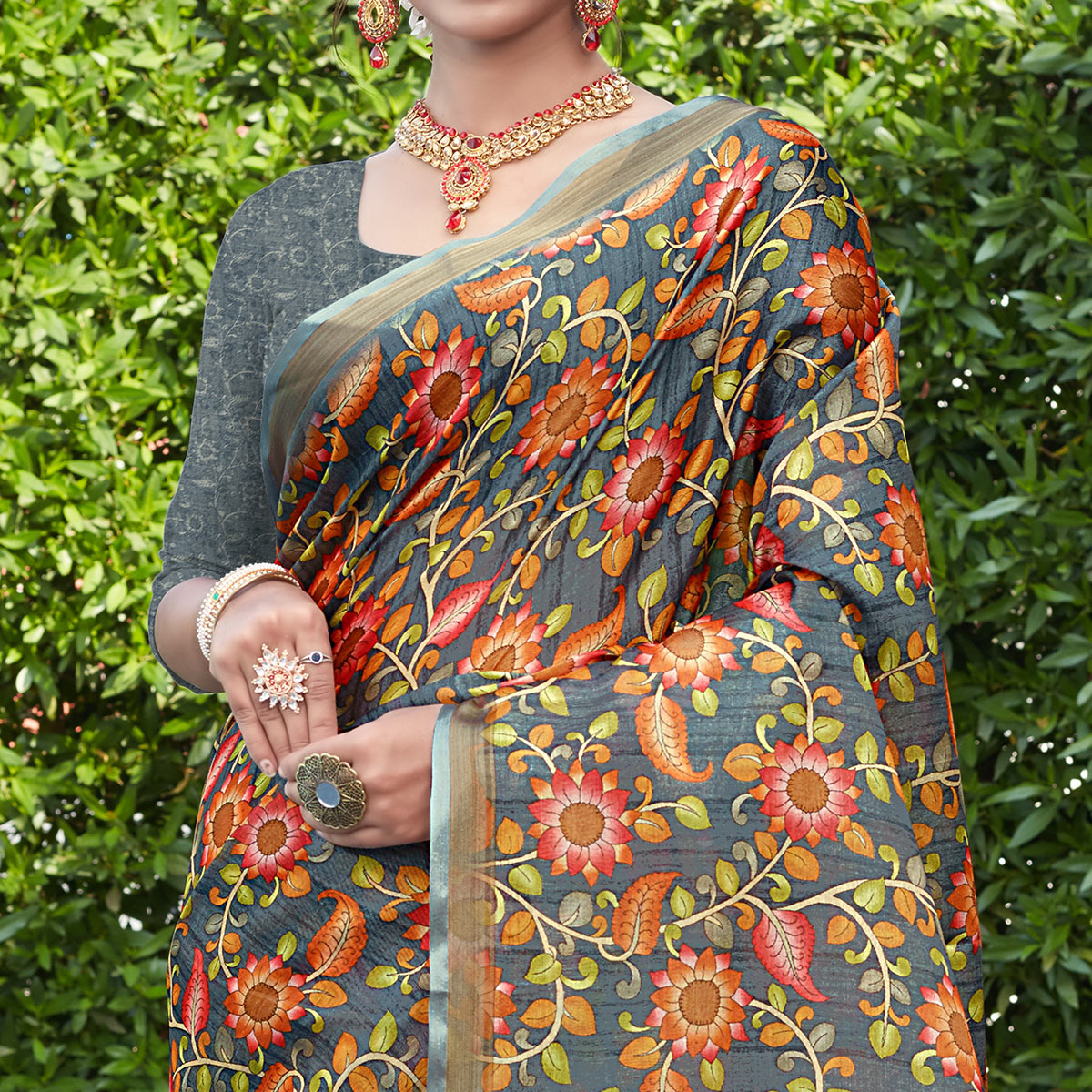l-grey-floral-digital-printed-cotton-silk-saree