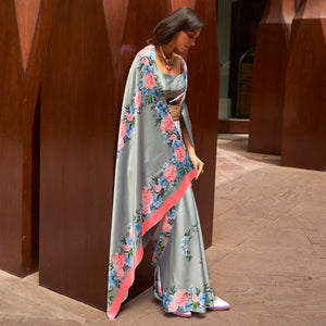 grey-floral-digital-printed-satin-saree