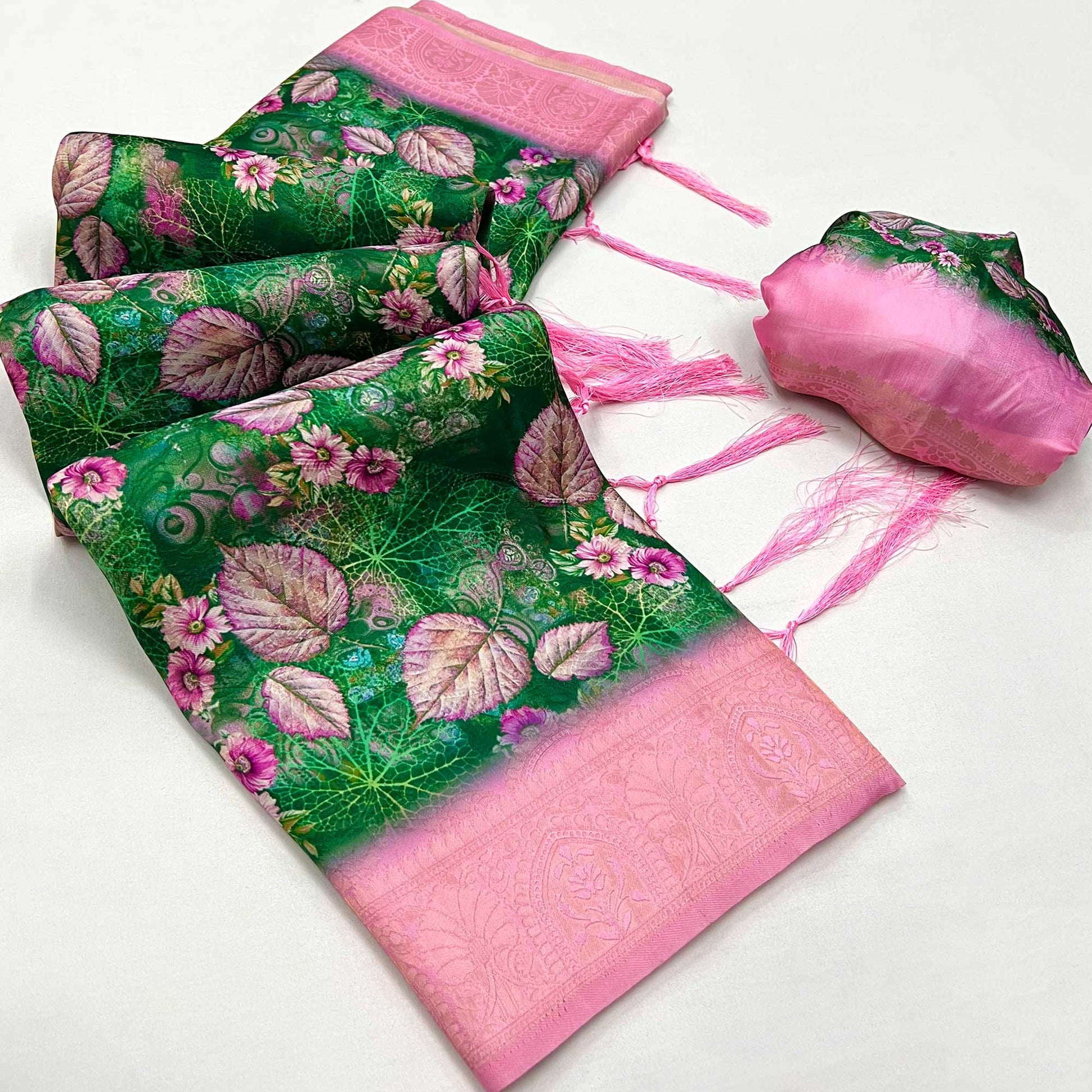 green-pink-floral-digital-printed-jacquard-saree