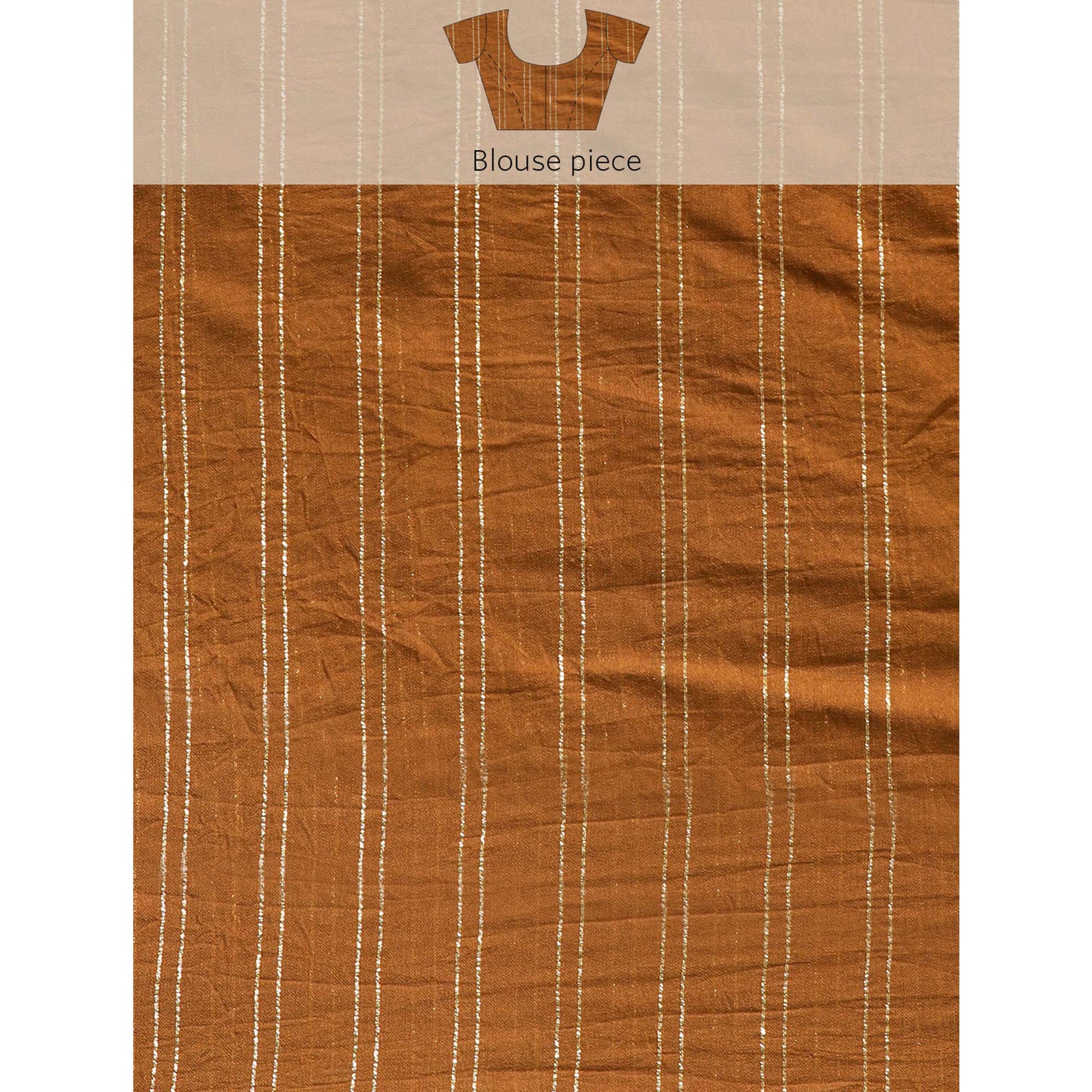 Brown Swarovski With Embroidery Work Chiffon Saree