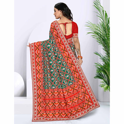 green-red-digital-printed-with-sequins-vichitra-silk-saree