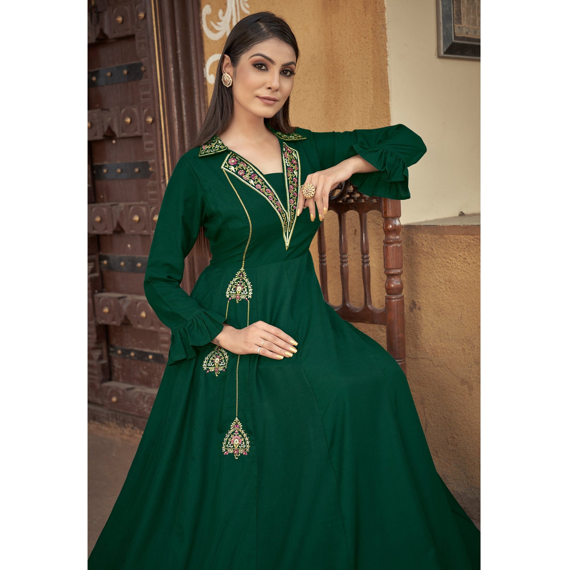green-floral-embroidered-muslin-gown