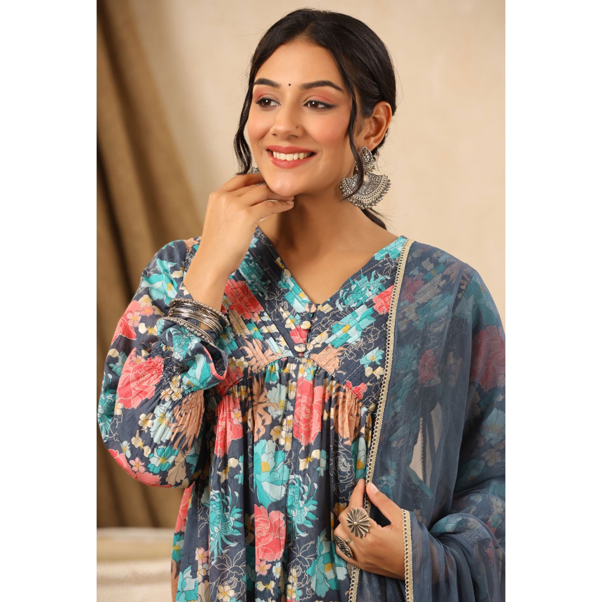 blue-floral-printed-muslin-sharara-suit-1