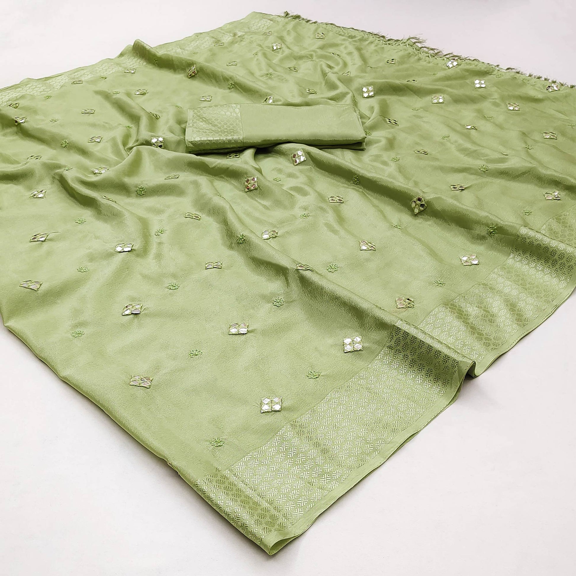 green-floral-embroidered-chiffon-saree
