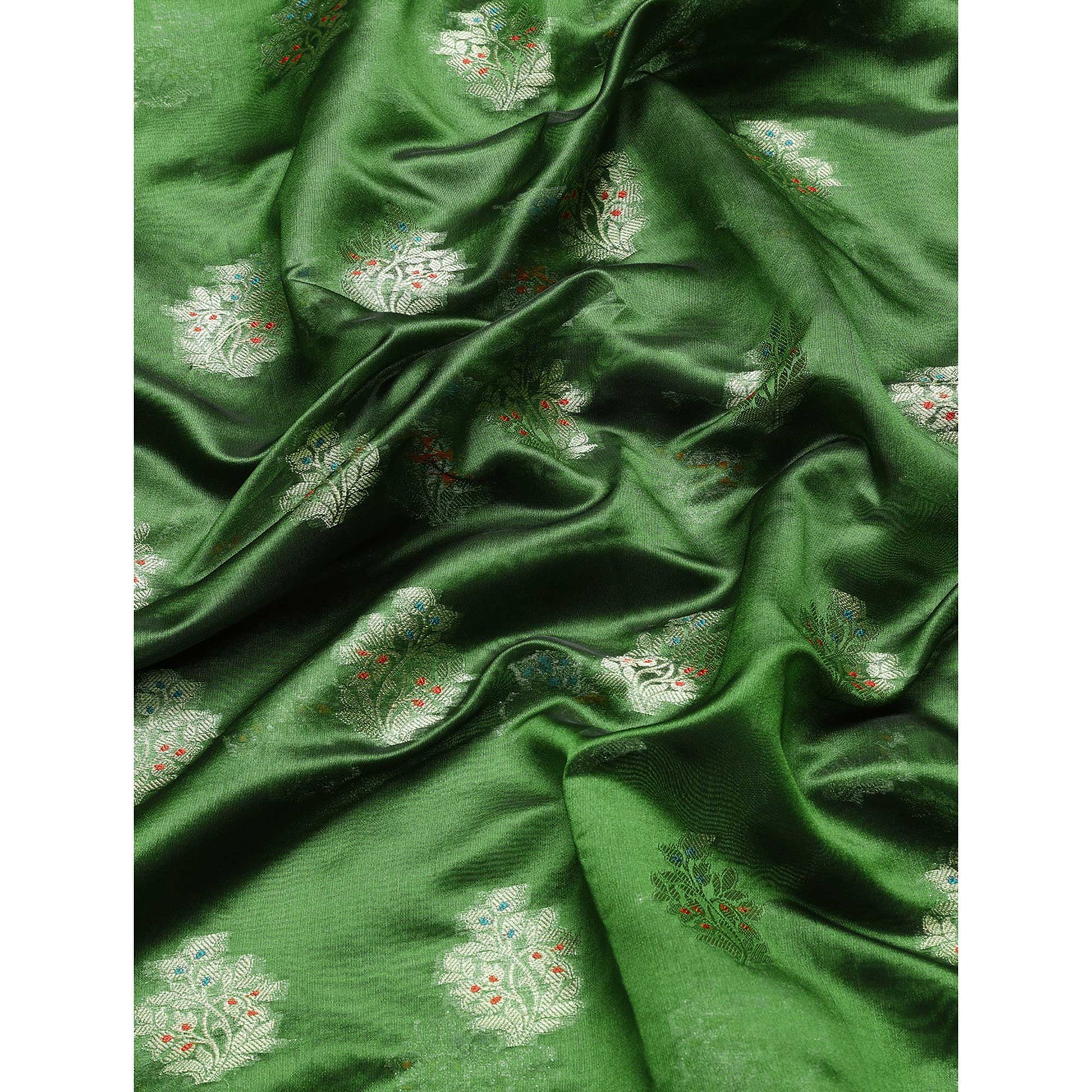 Mehendi Woven Organza Saree