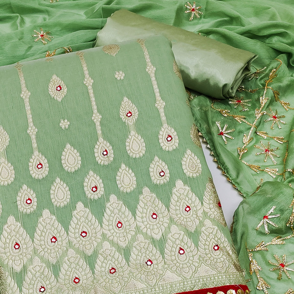 39-green-woven-banarasi-silk-dress-material