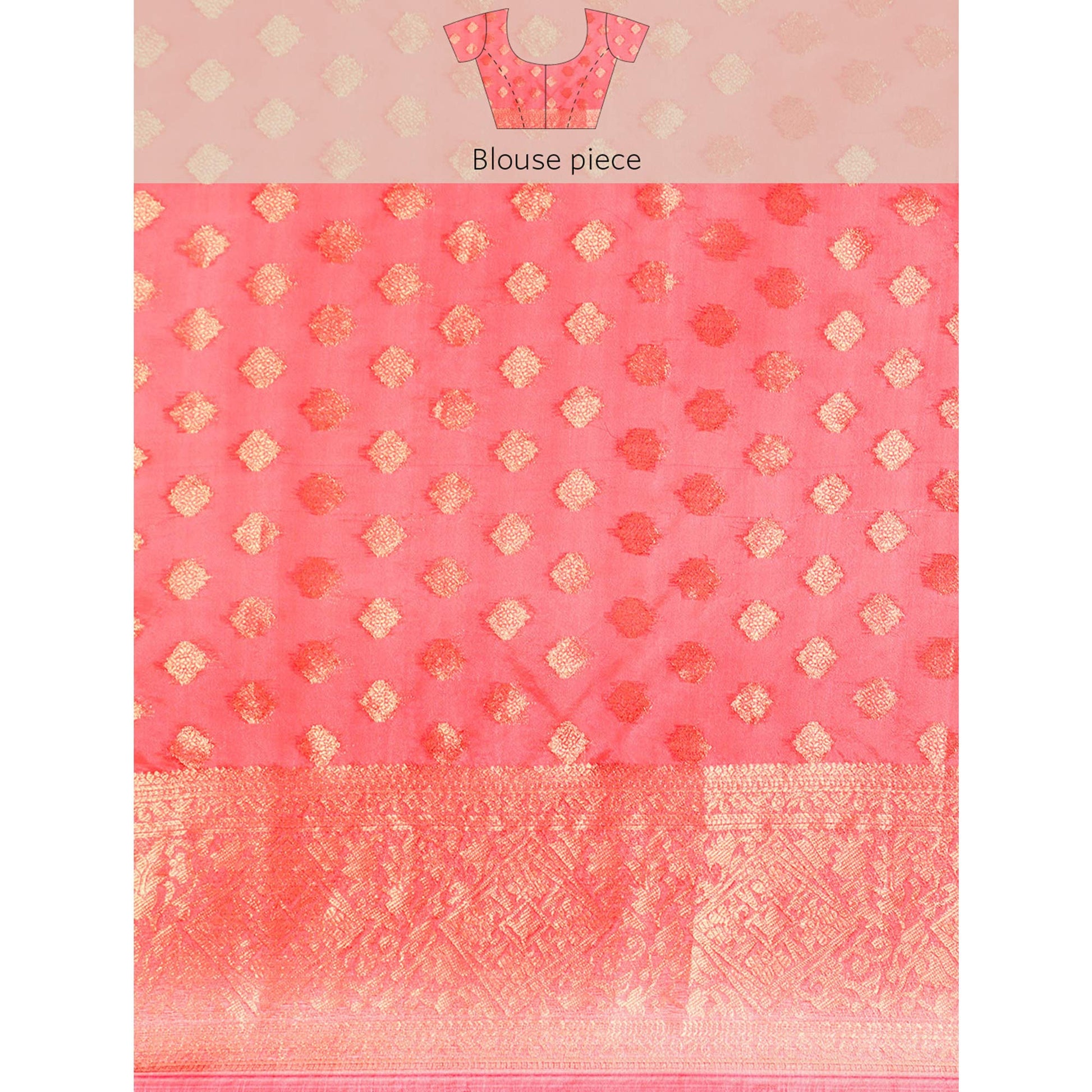 Gajari Pink Woven Organza Silk Saree With Tassels