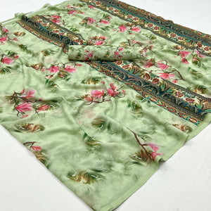 13green-floral-digital-printed-georgette-saree