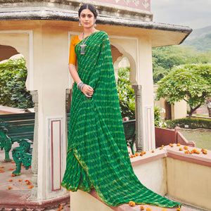 green-printed-chiffon-saree-1