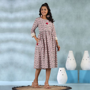 grey-and-pink-floral-printed-rayon-dress