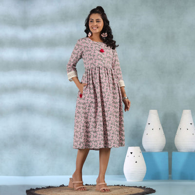 grey-and-pink-floral-printed-rayon-dress