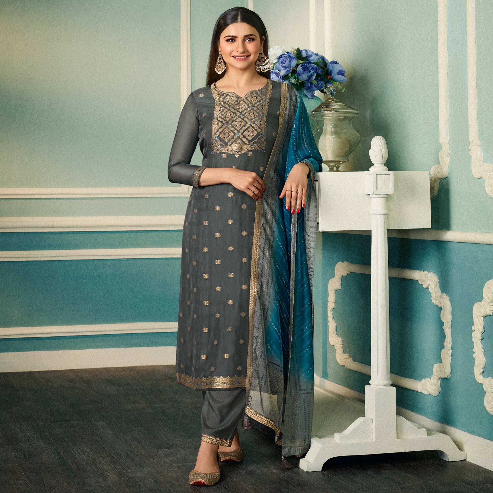 7-grey-floral-woven-organza-salwar-suit