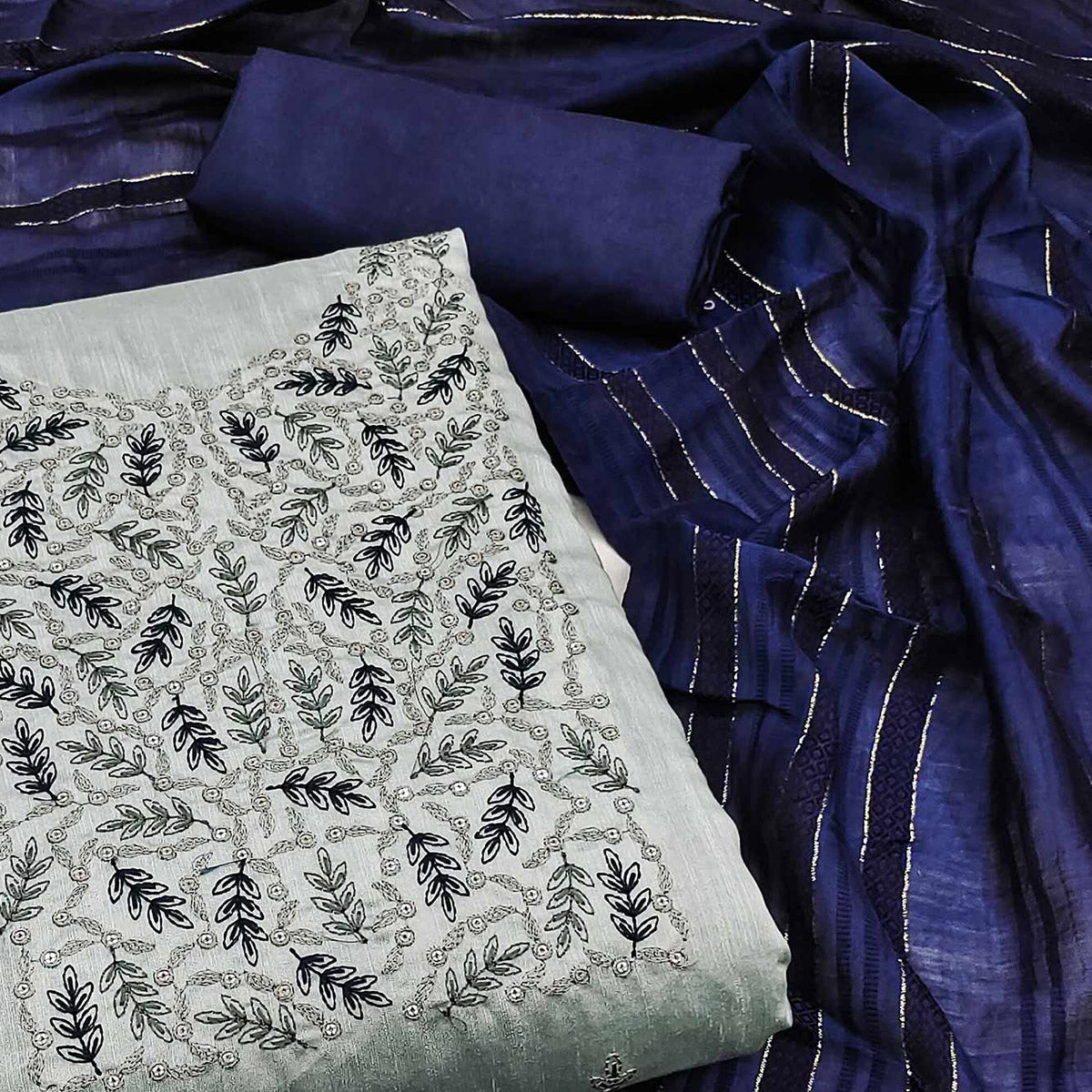 grey-floral-embroidered-cotton-silk-dress-material