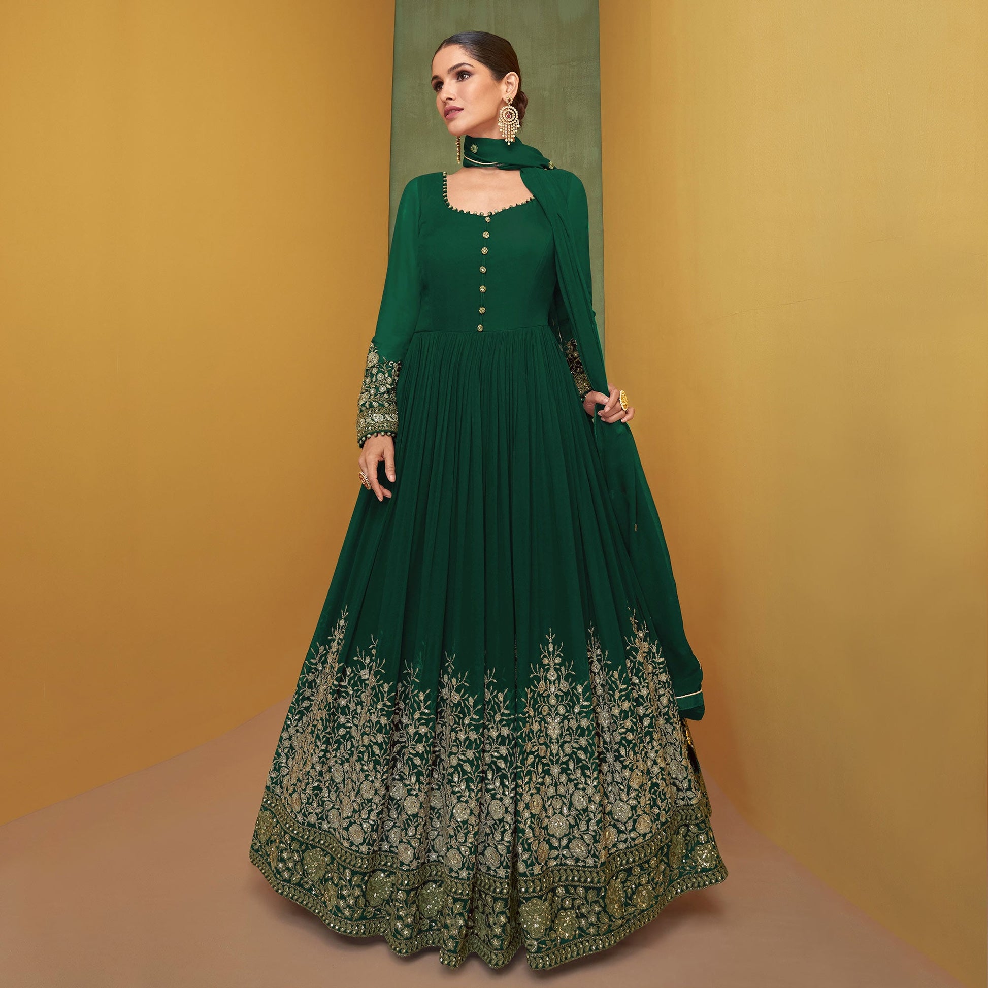 green-floral-embroidered-georgette-anarkali-suit