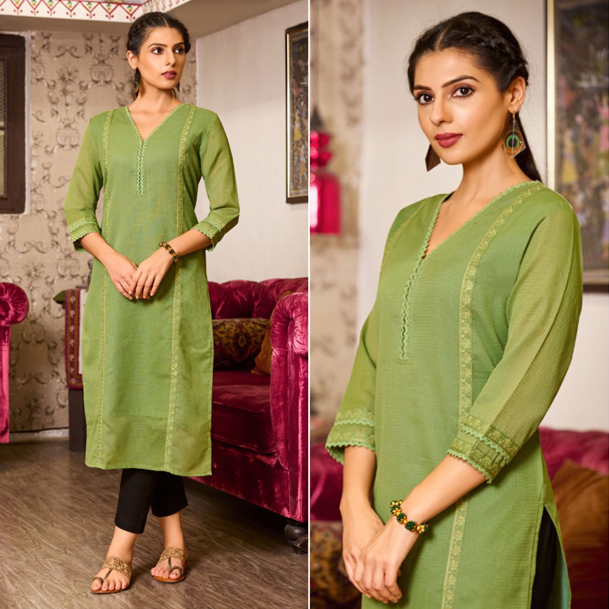 green-embroidered-pure-cotton-kurti