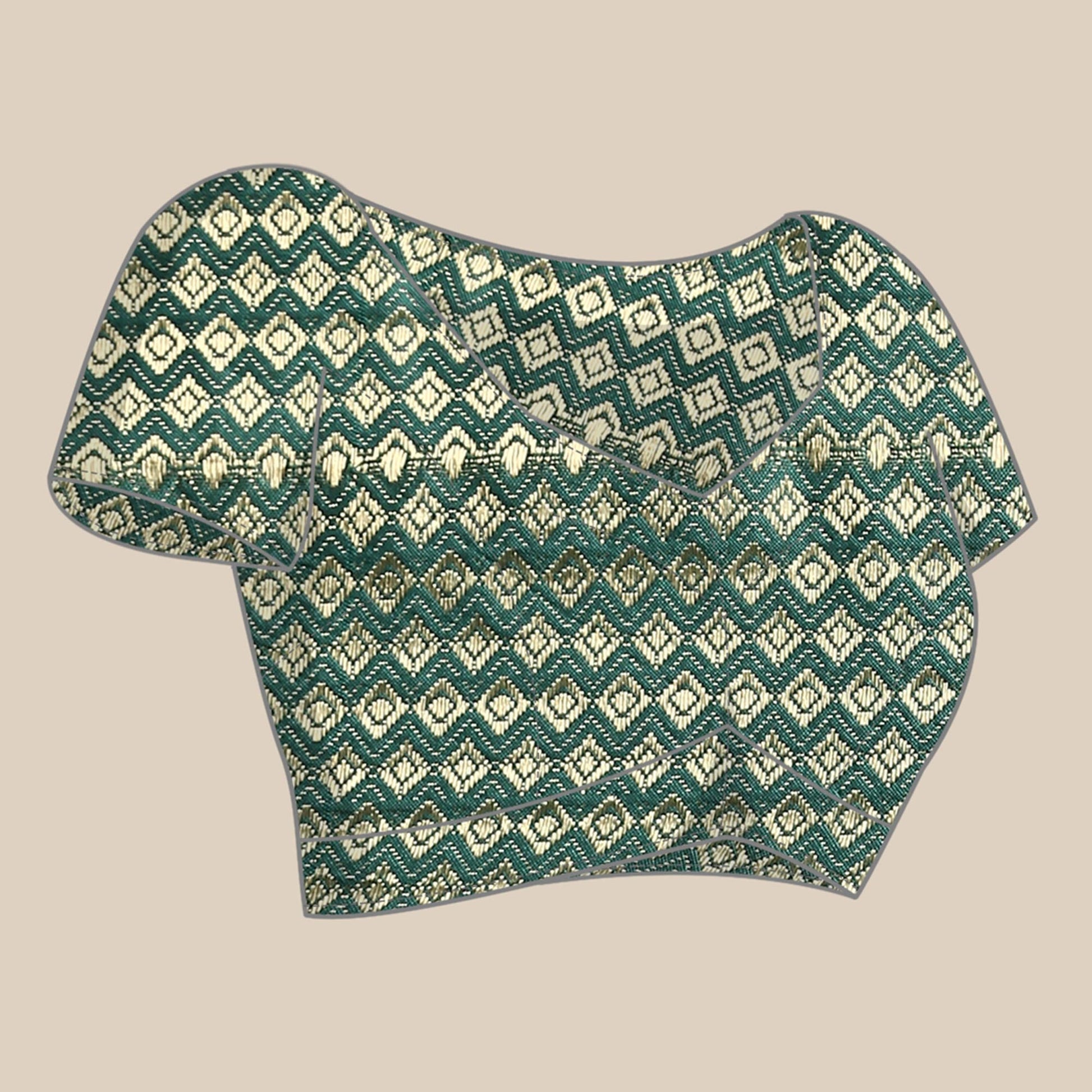 green-foil-printed-with-fancy-border-chiffon-saree