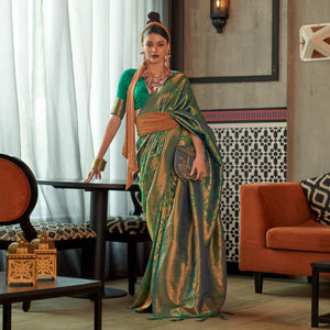 green-woven-art-silk-saree-with-tassels-16