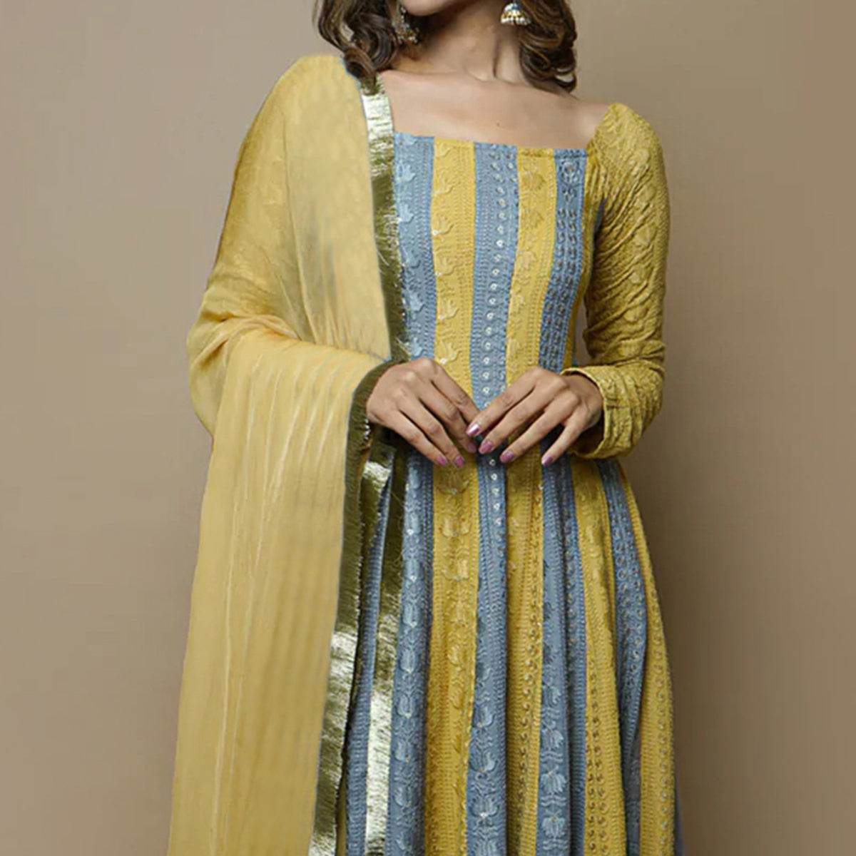 grey-green-lucknowi-chikankari-work-rayon-gown