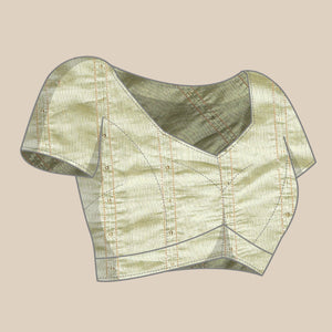 Light Green Foil Printed With Swarovski Chiffon Saree