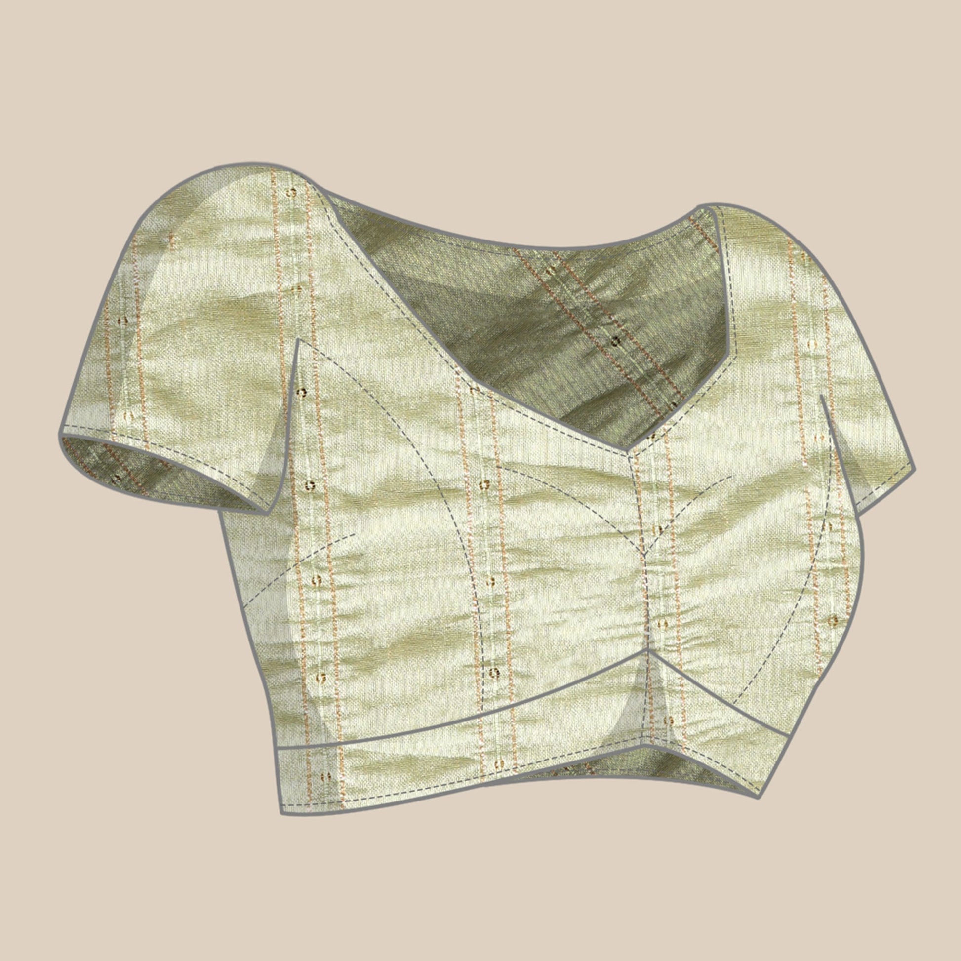 Light Green Foil Printed With Swarovski Chiffon Saree