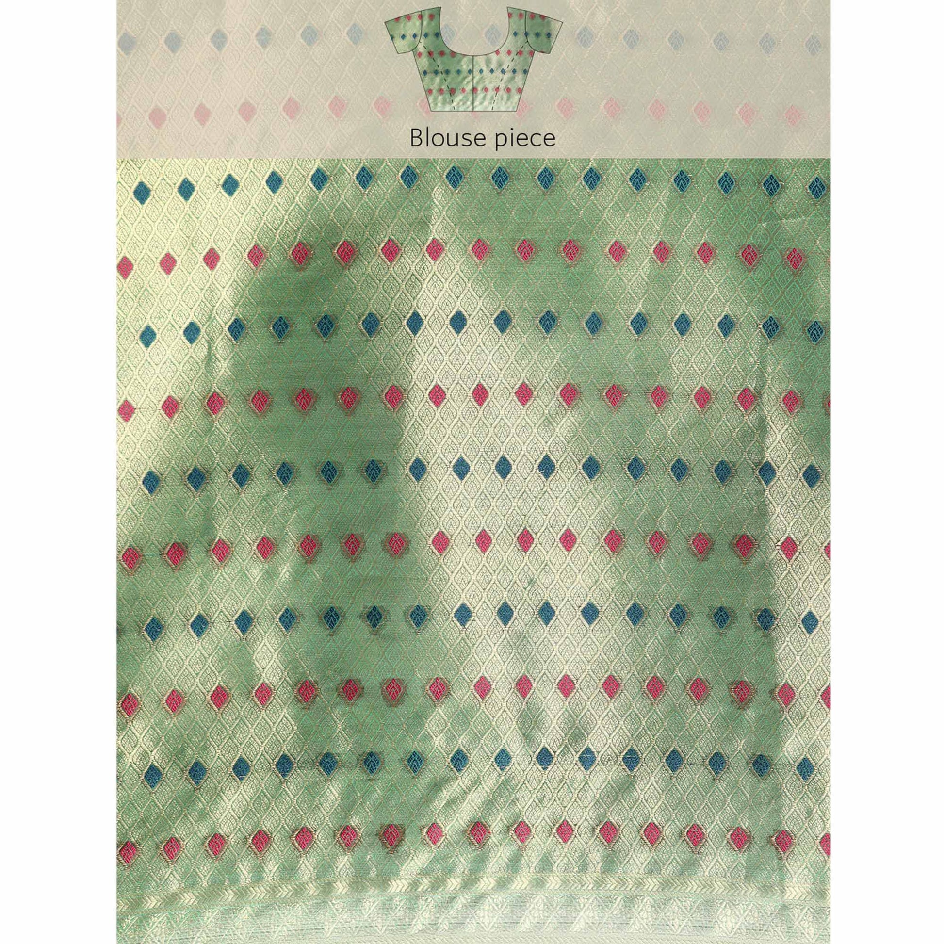 green-floral-woven-organza-silk-saree