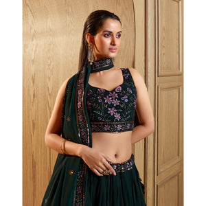 green-sequins-embroidered-georgette-lehenga-choli