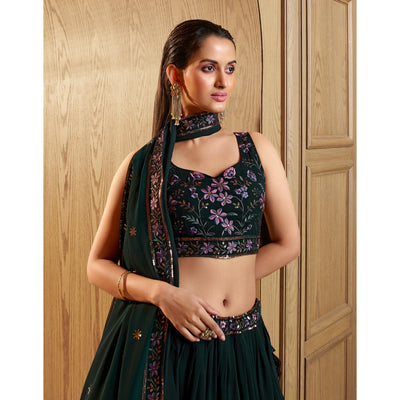 green-sequins-embroidered-georgette-lehenga-choli