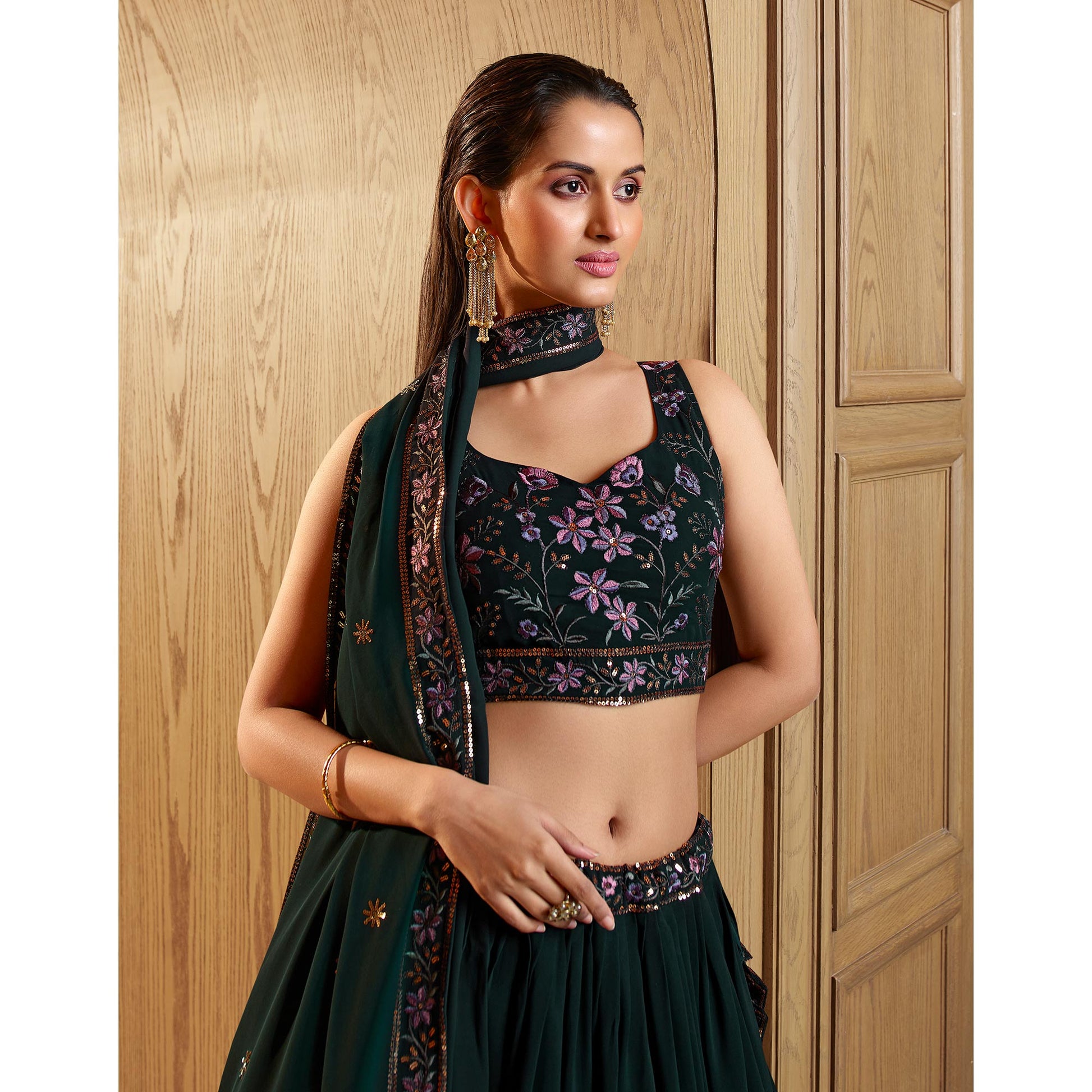 green-sequins-embroidered-georgette-lehenga-choli